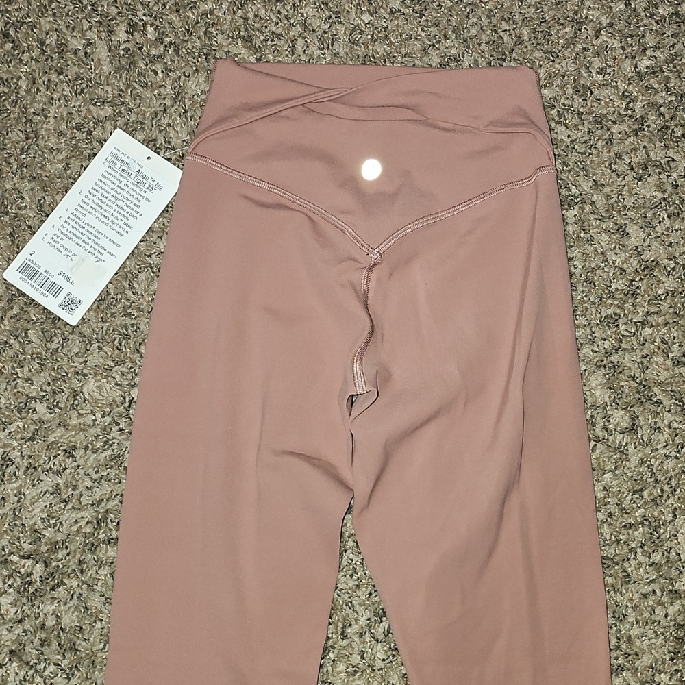 Lululemon Align No Line Twist Tight 25". Sz 2 High Rise! Red Clay - Picture 3 of 11